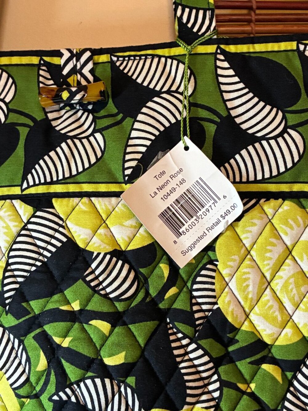 NWT Vera Bradley La Neon Rose Tote Bag